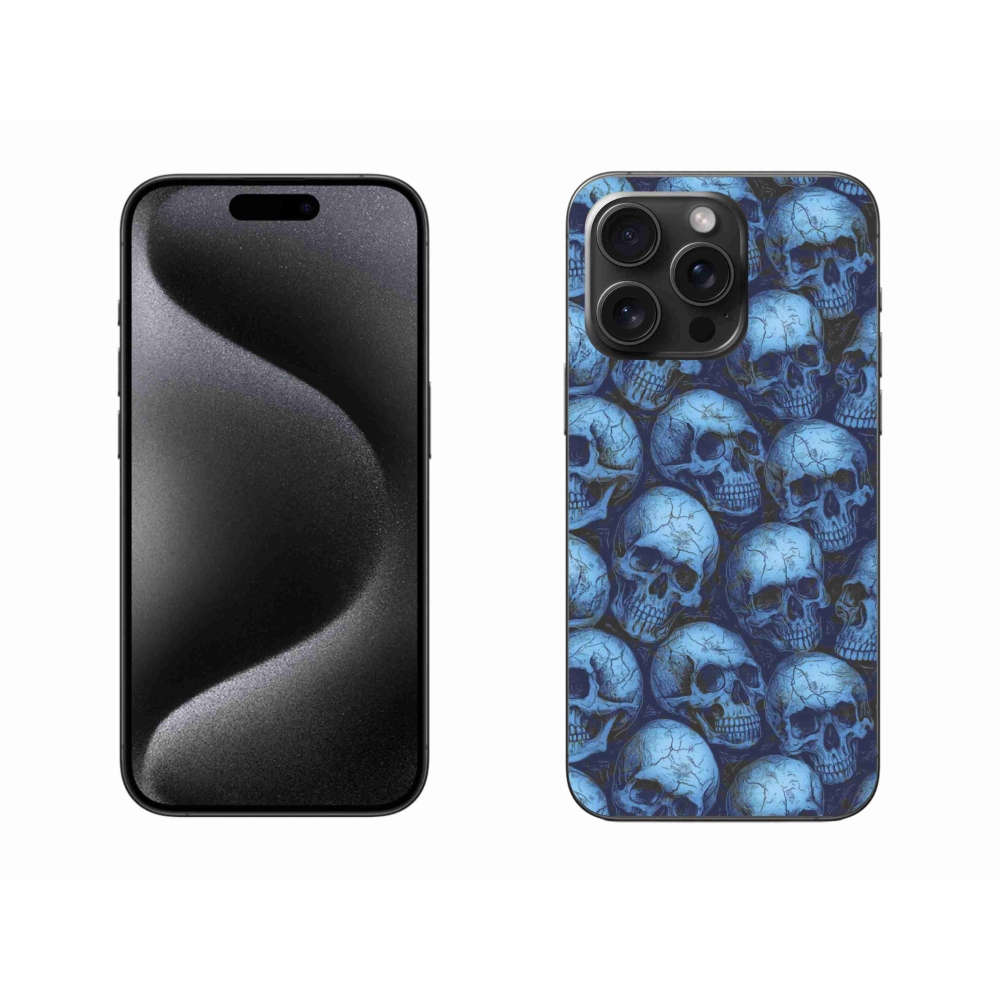 Gélový kryt mmCase na iPhone 15 Pro Max - lebky