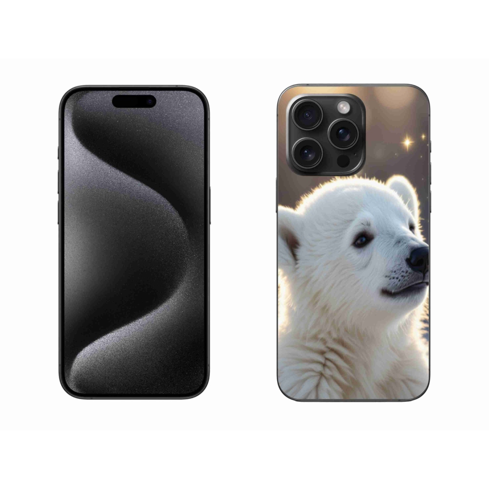 Gélový kryt mmCase na iPhone 15 Pro Max - ľadový medveď