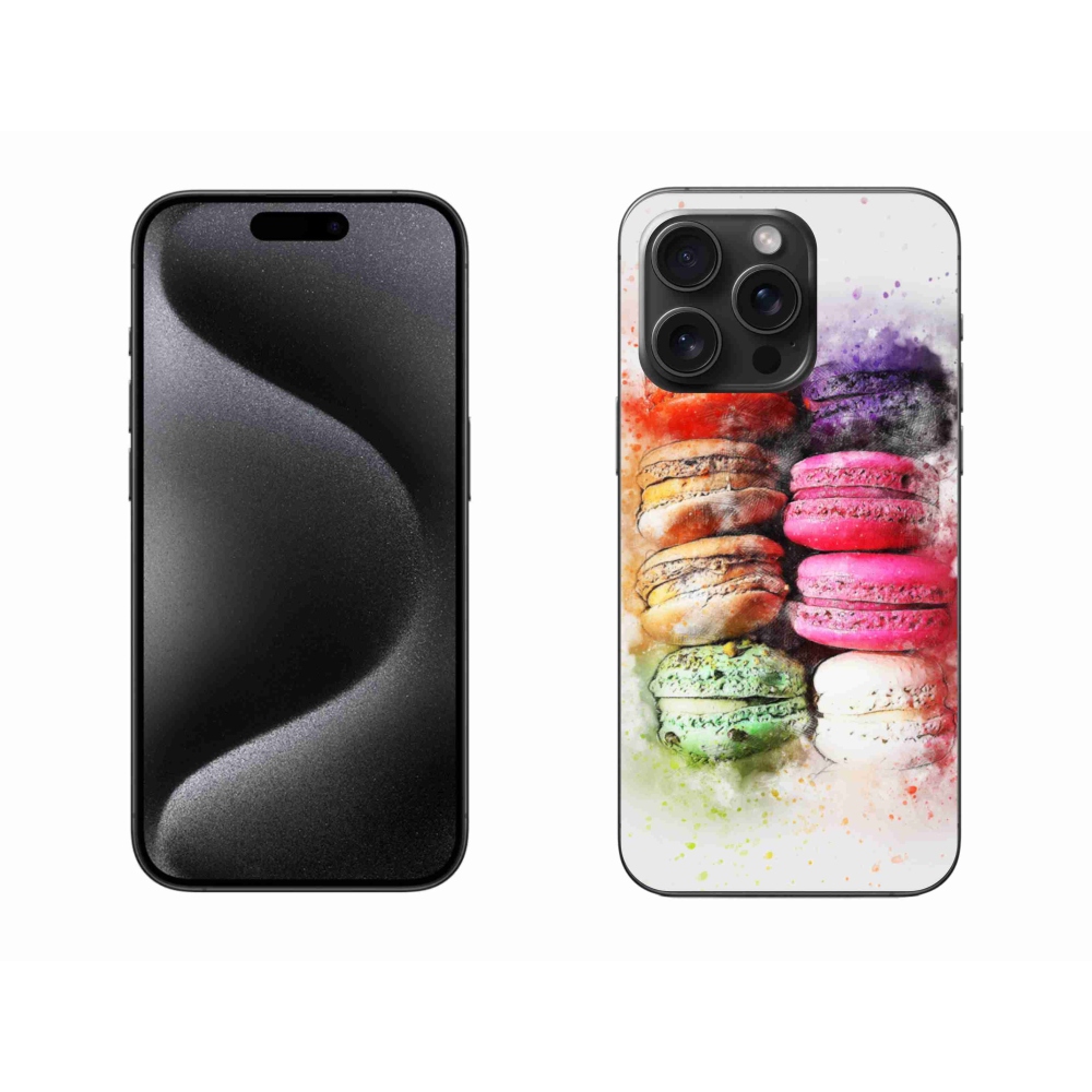 Gélový kryt mmCase na iPhone 15 Pro Max - makrónky