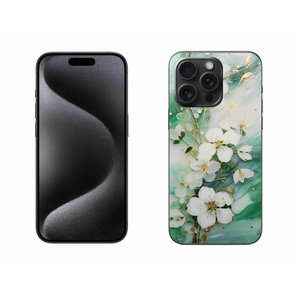 Gélový kryt mmCase na iPhone 15 Pro Max - nežné kvety