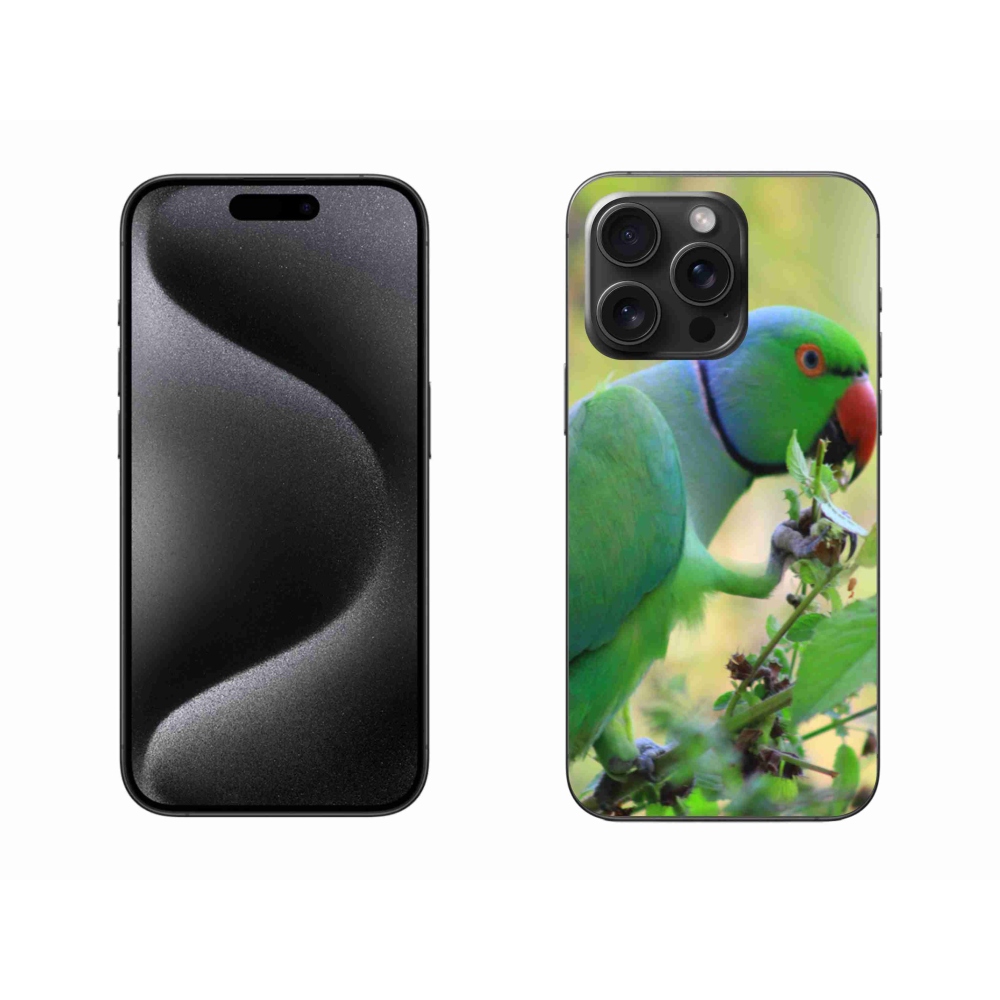 Gélový kryt mmCase na iPhone 15 Pro Max - papagáj Alexandr