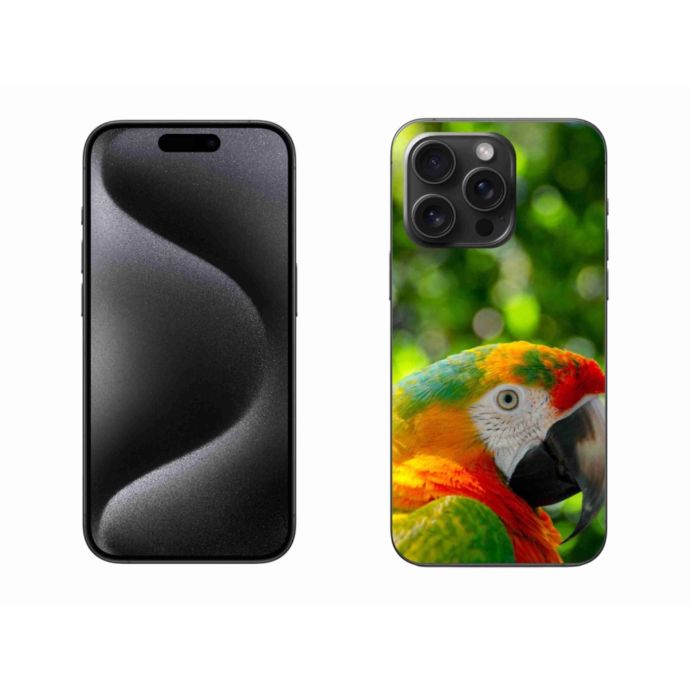 Gélový kryt mmCase na iPhone 15 Pro Max - papagáj ara 3