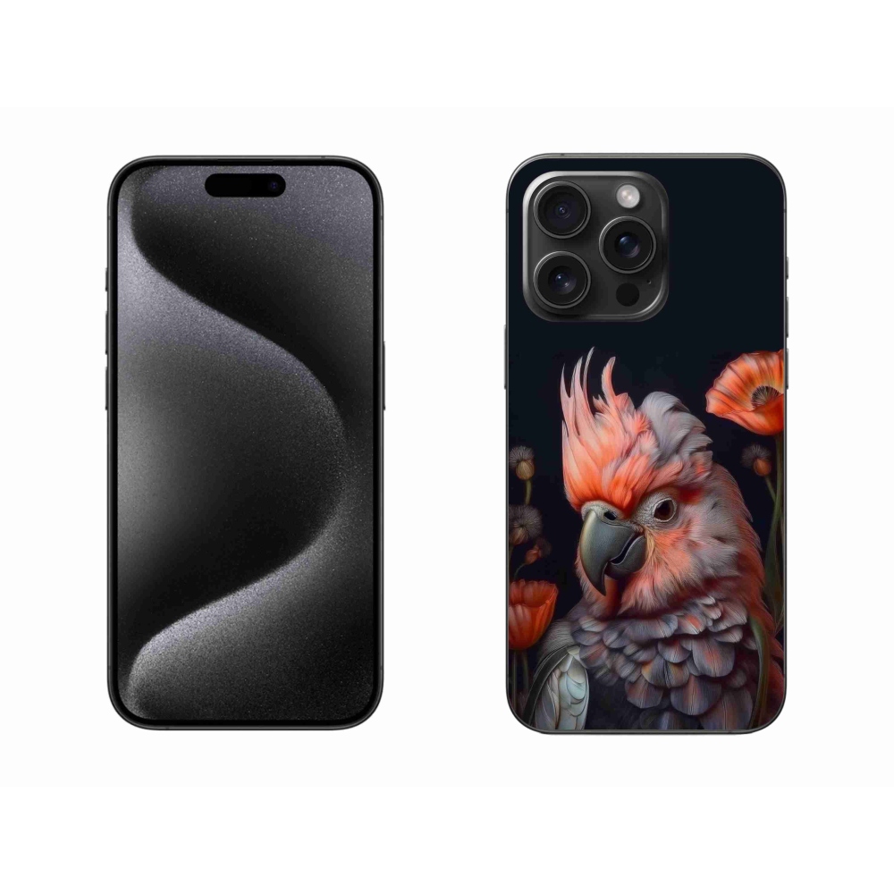 Gélový kryt mmCase na iPhone 15 Pro Max - papagáj kakadu vo farbách