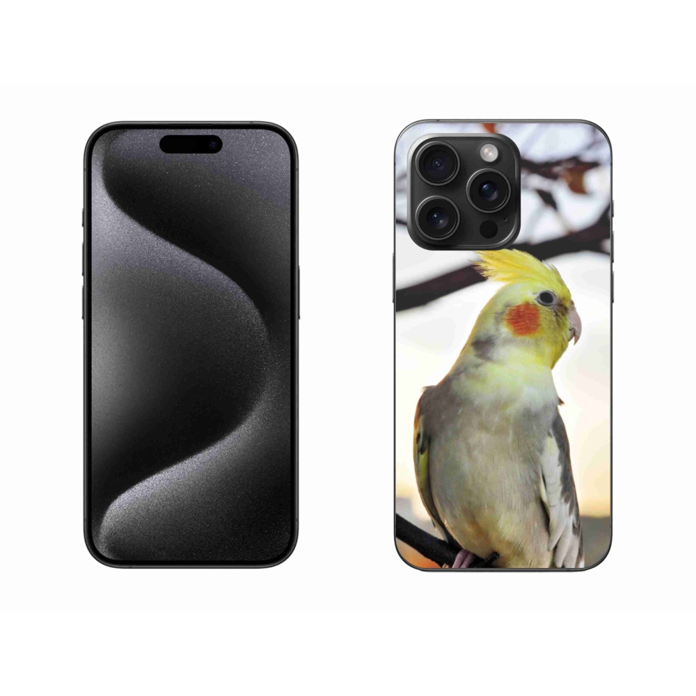 Gélový kryt mmCase na iPhone 15 Pro Max - papagáj korela