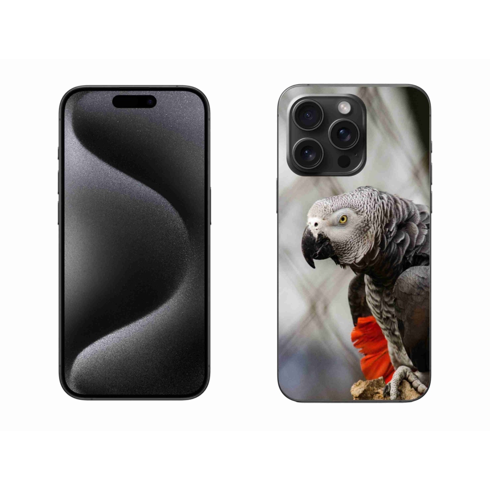 Gélový kryt mmCase na iPhone 15 Pro Max - papagáj žako 3