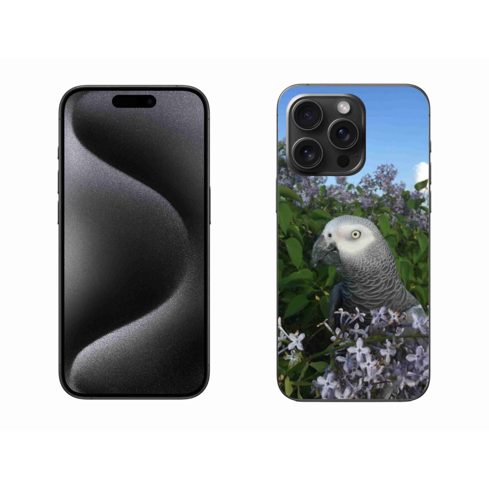 Gélový kryt mmCase na iPhone 15 Pro Max - papagáj žako