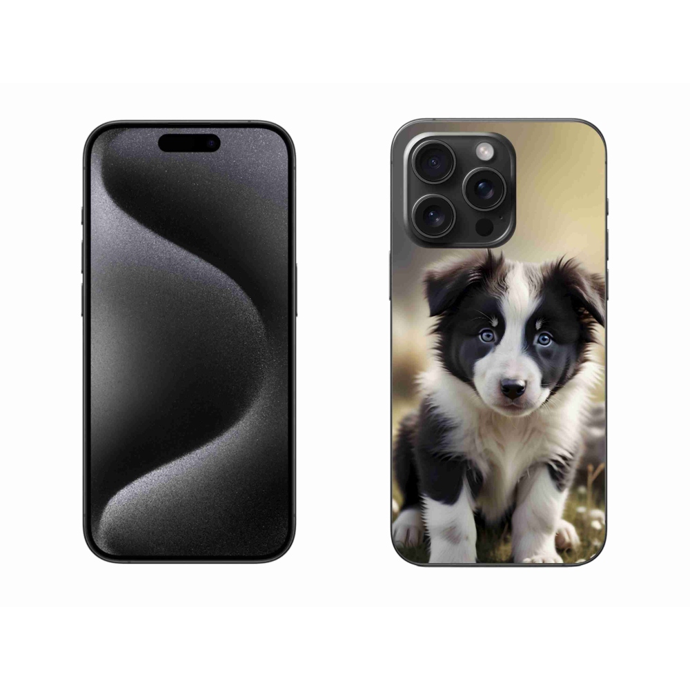 Gélový kryt mmCase na iPhone 15 Pro Max - roztomilá border kólia