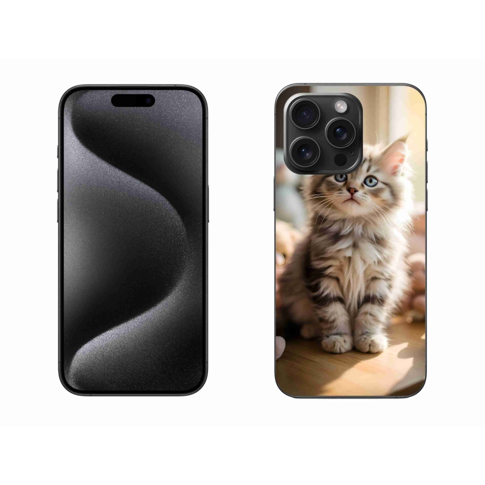 Gélový kryt mmCase na iPhone 15 Pro Max - roztomilé mačiatko 10