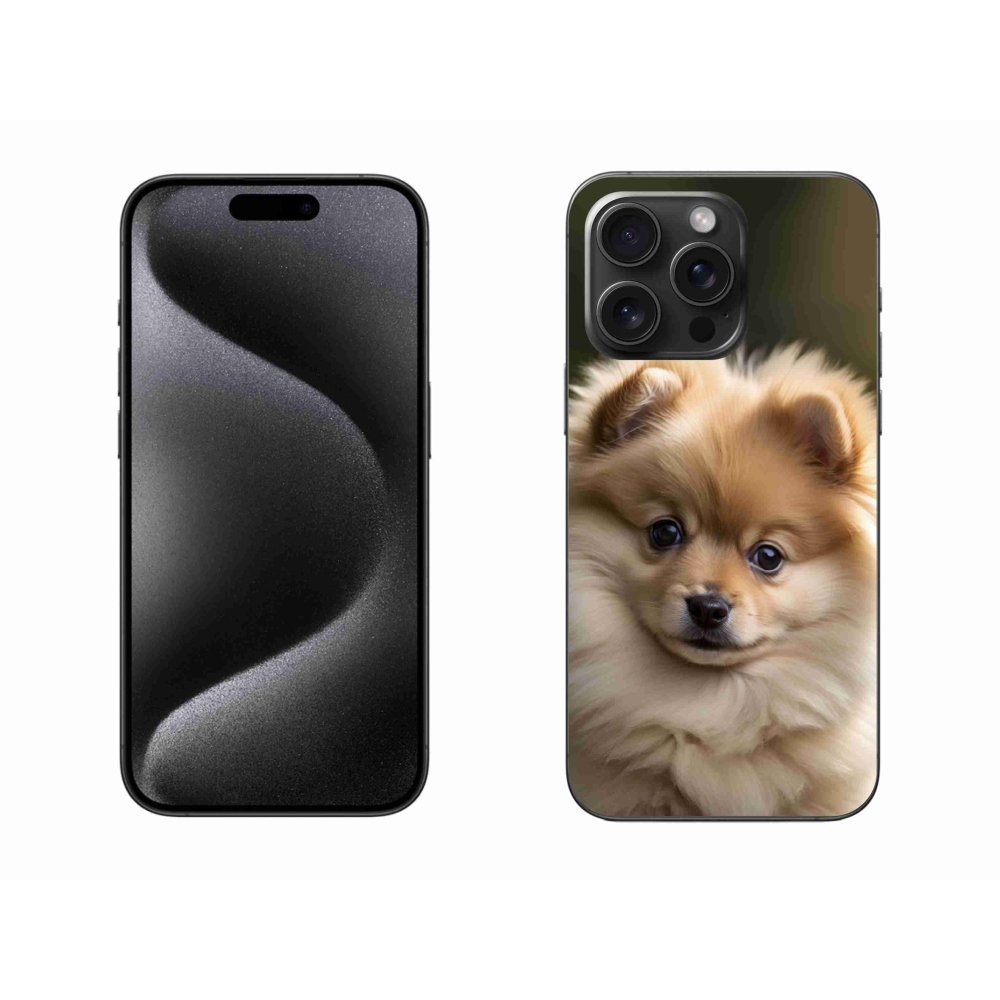 Gélový kryt mmCase na iPhone 15 Pro Max - roztomilý pomeranian 2