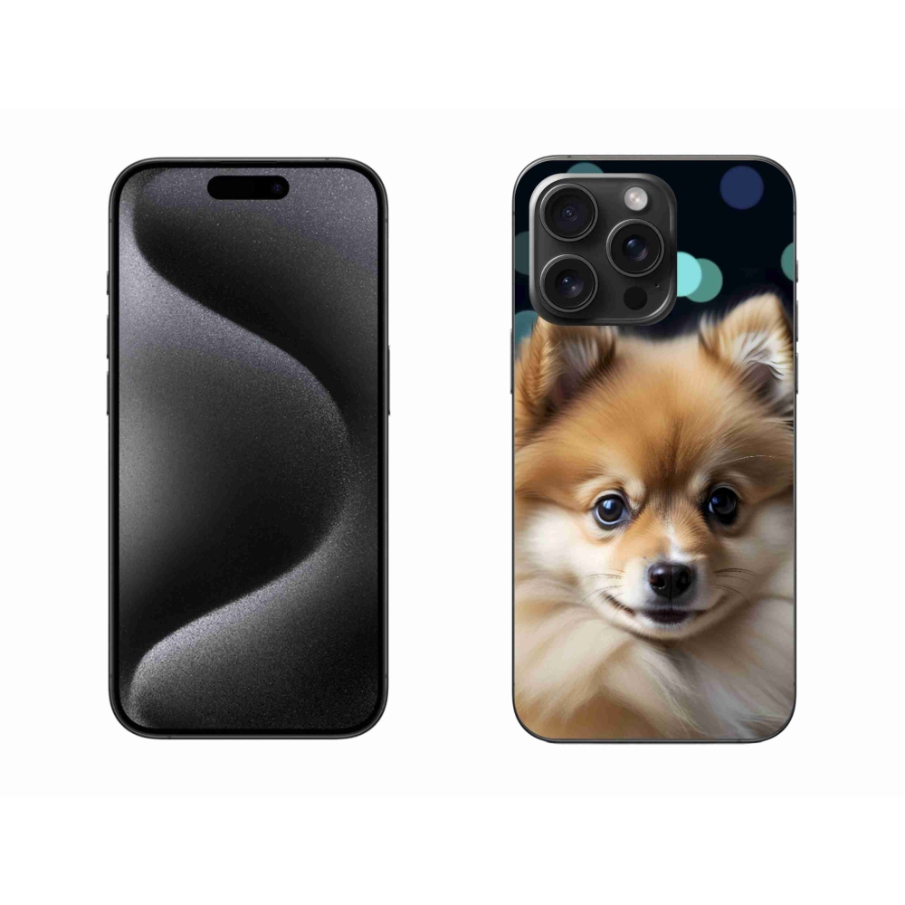 Gélový kryt mmCase na iPhone 15 Pro Max - roztomilý pomeranian