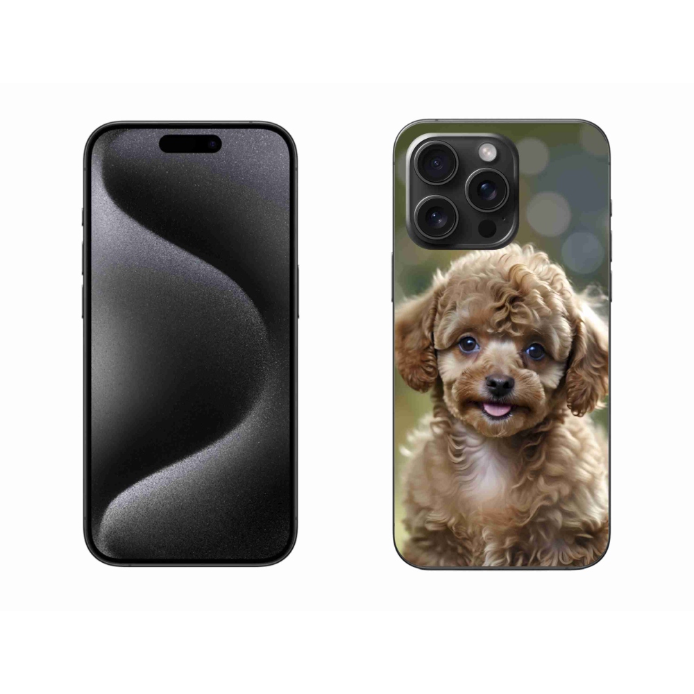 Gélový kryt mmCase na iPhone 15 Pro Max - roztomilý pudel