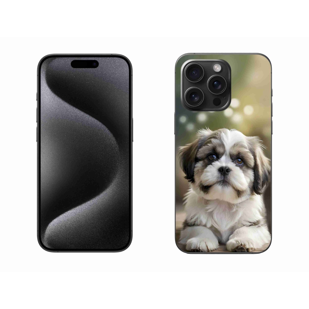 Gélový kryt mmCase na iPhone 15 Pro Max - roztomilý shih-tzu