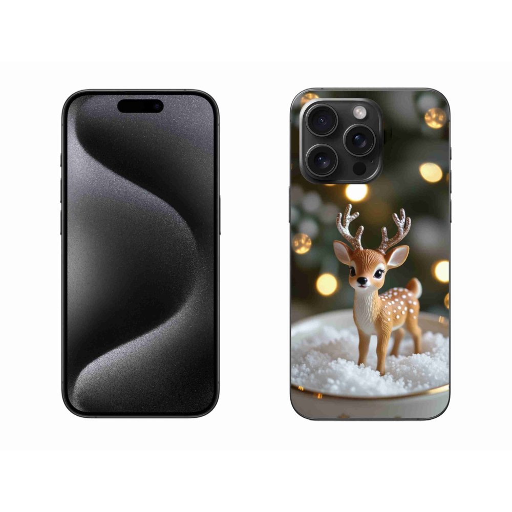 Gélový kryt mmCase na iPhone 15 Pro Max - roztomilý vianočný jeleň