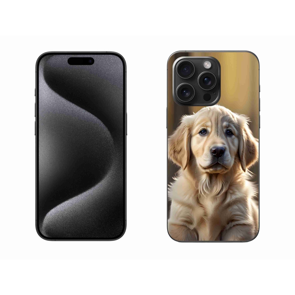Gélový kryt mmCase na iPhone 15 Pro Max - roztomilý zlatý retriever