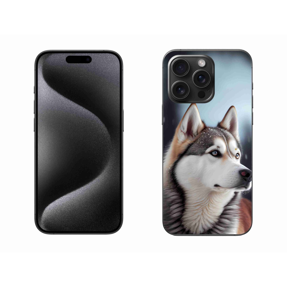 Gélový kryt mmCase na iPhone 15 Pro Max - sibírsky husky