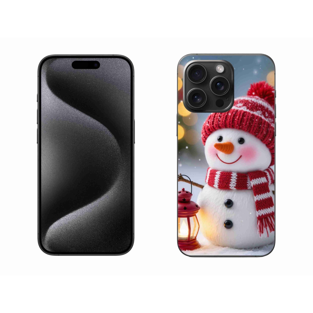Gélový kryt mmCase na iPhone 15 Pro Max - snehuliak 2