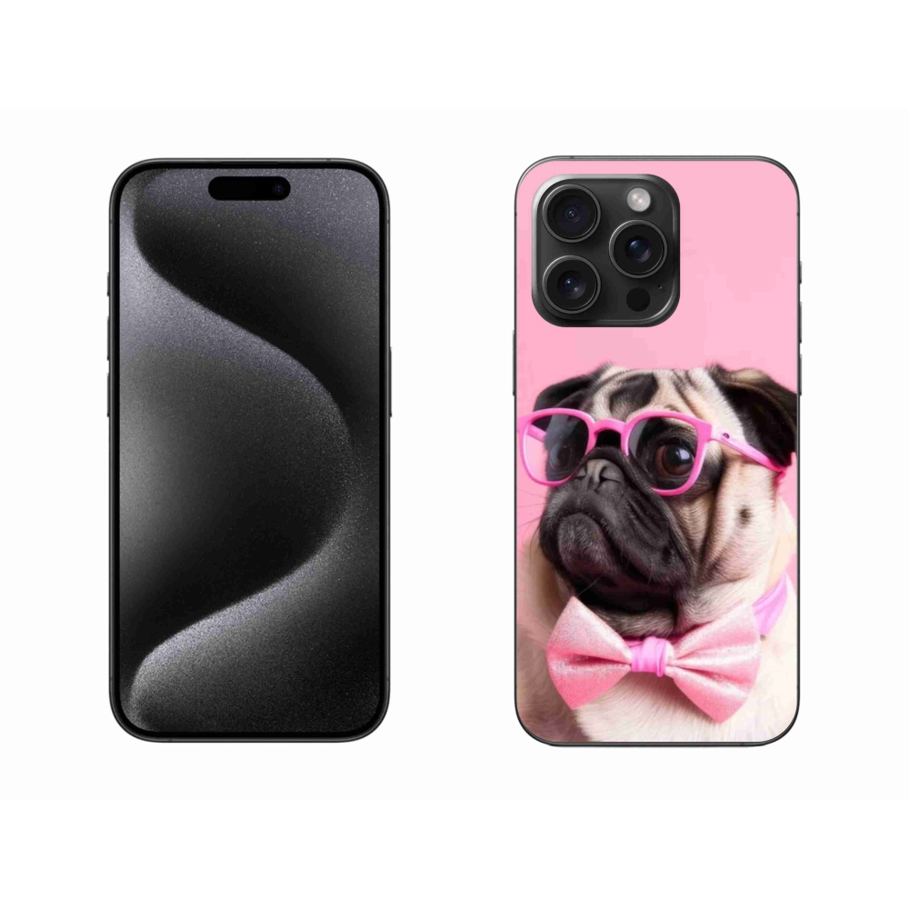 Gélový kryt mmCase na iPhone 15 Pro Max - štýlový mops