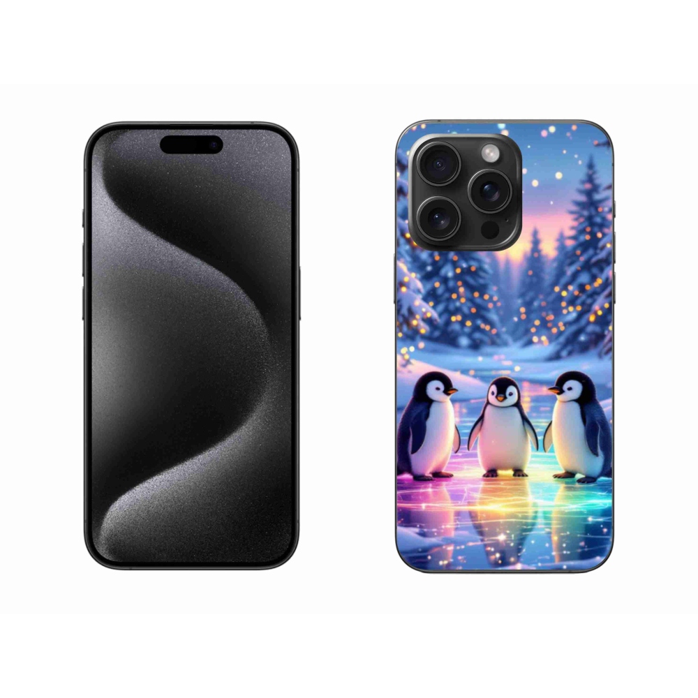 Gélový kryt mmCase na iPhone 15 Pro Max - tučniaci