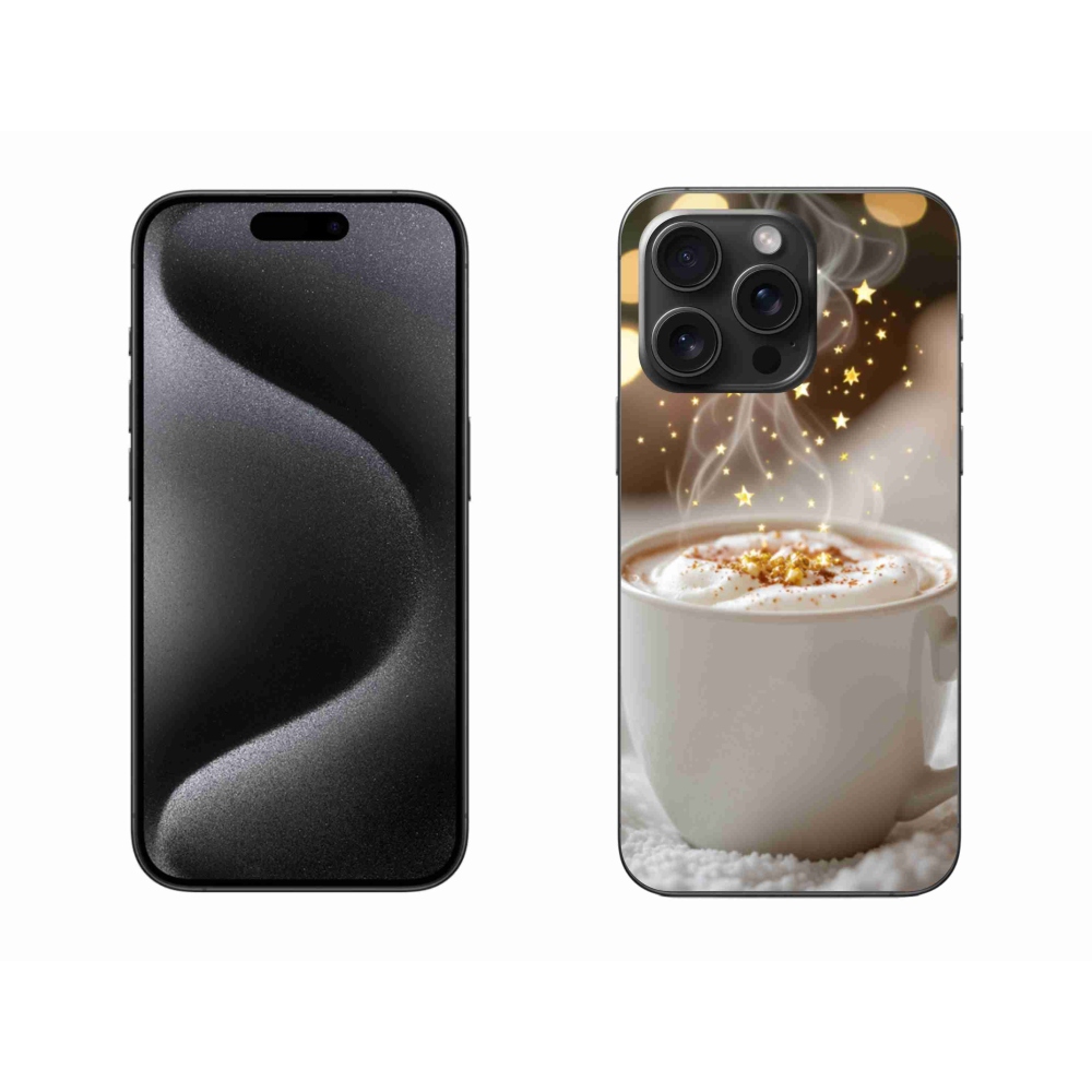 Gélový kryt mmCase na iPhone 15 Pro Max - vianočný horúci nápoj