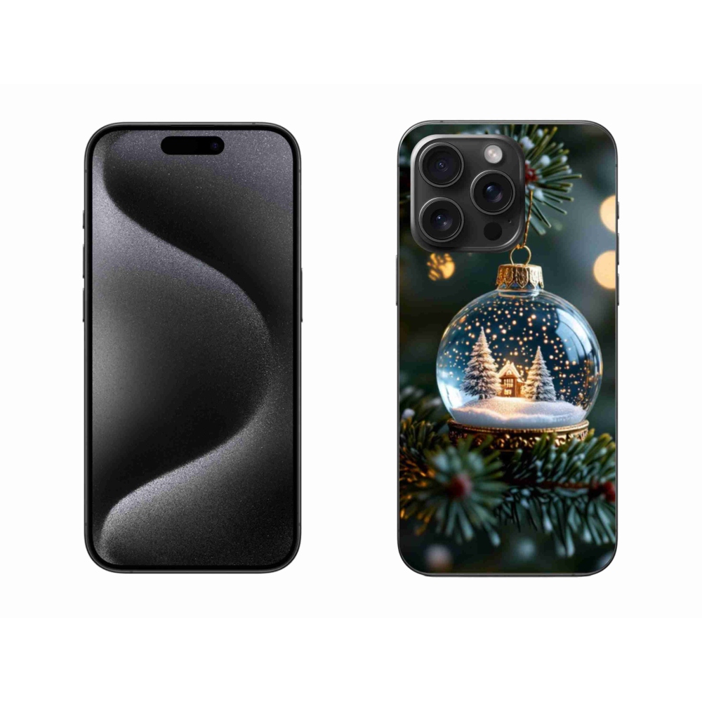 Gélový kryt mmCase na iPhone 15 Pro Max - vianočné gule 2