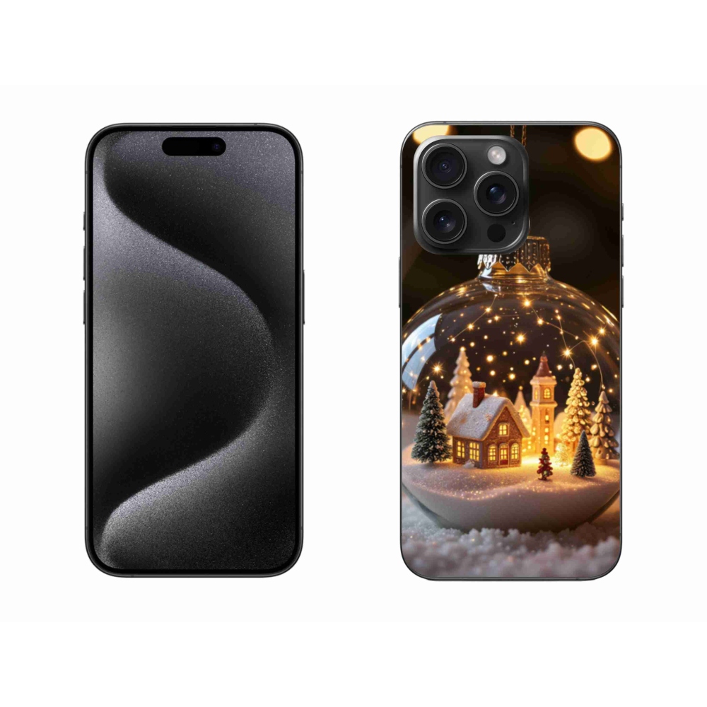 Gélový kryt mmCase na iPhone 15 Pro Max - vianočné gule 3