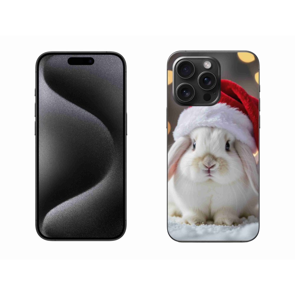 Gélový kryt mmCase na iPhone 15 Pro Max - vianočný králik