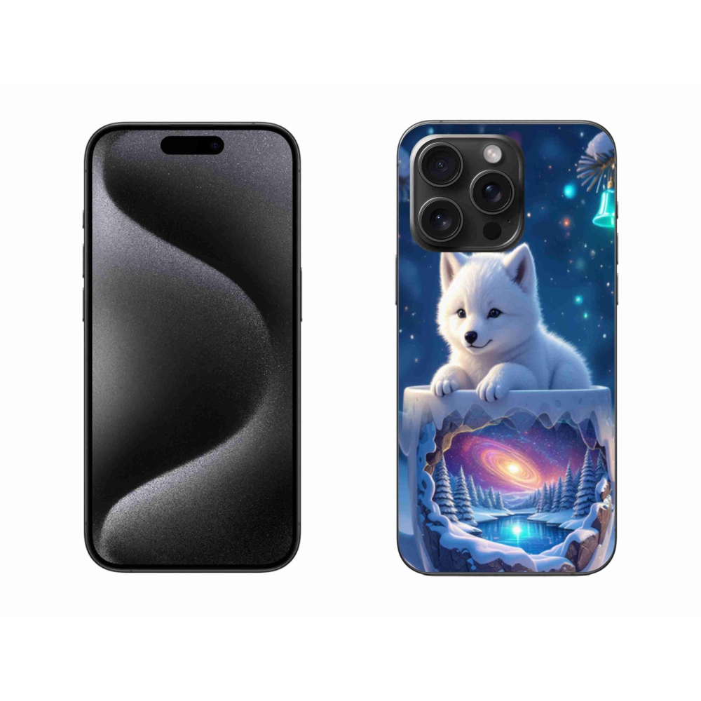Gélový kryt mmCase na iPhone 15 Pro Max - vianočné šteňa