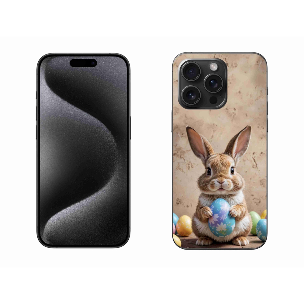 Gélový kryt mmCase na iPhone 15 Pro Max - veľkonočný zajačik