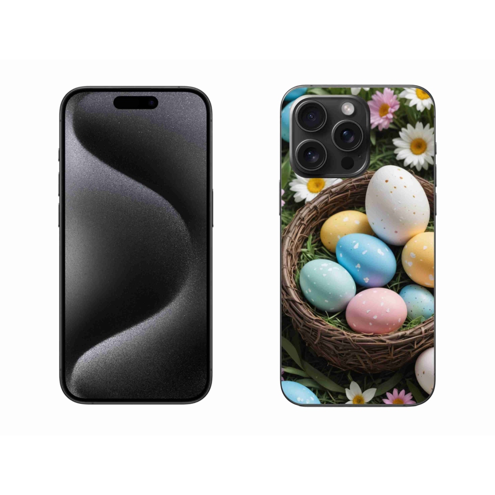 Gélový kryt mmCase na iPhone 15 Pro Max - veľkonočné vajíčka 2