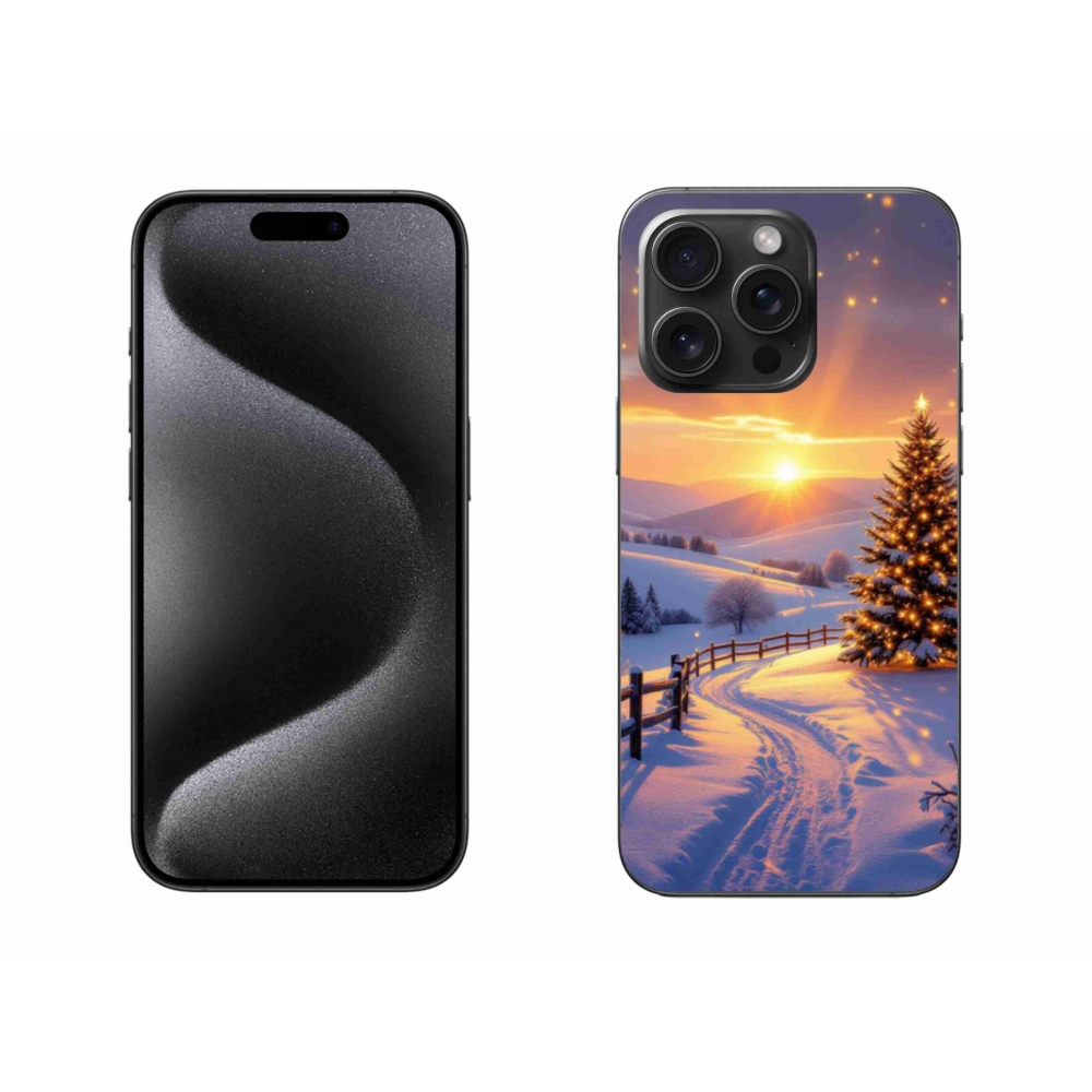 Gélový kryt mmCase na iPhone 15 Pro Max - zimná krajina