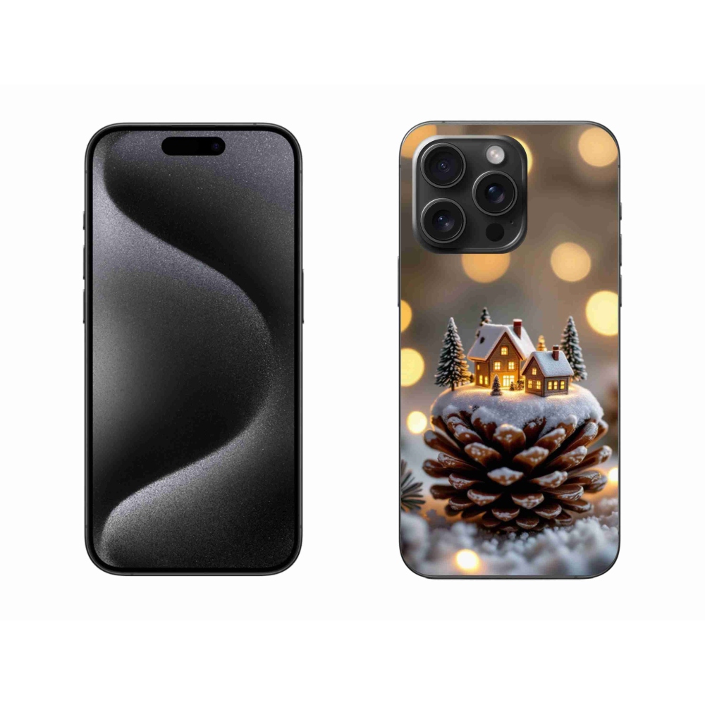 Gélový kryt mmCase na iPhone 15 Pro Max - zimná dedinka