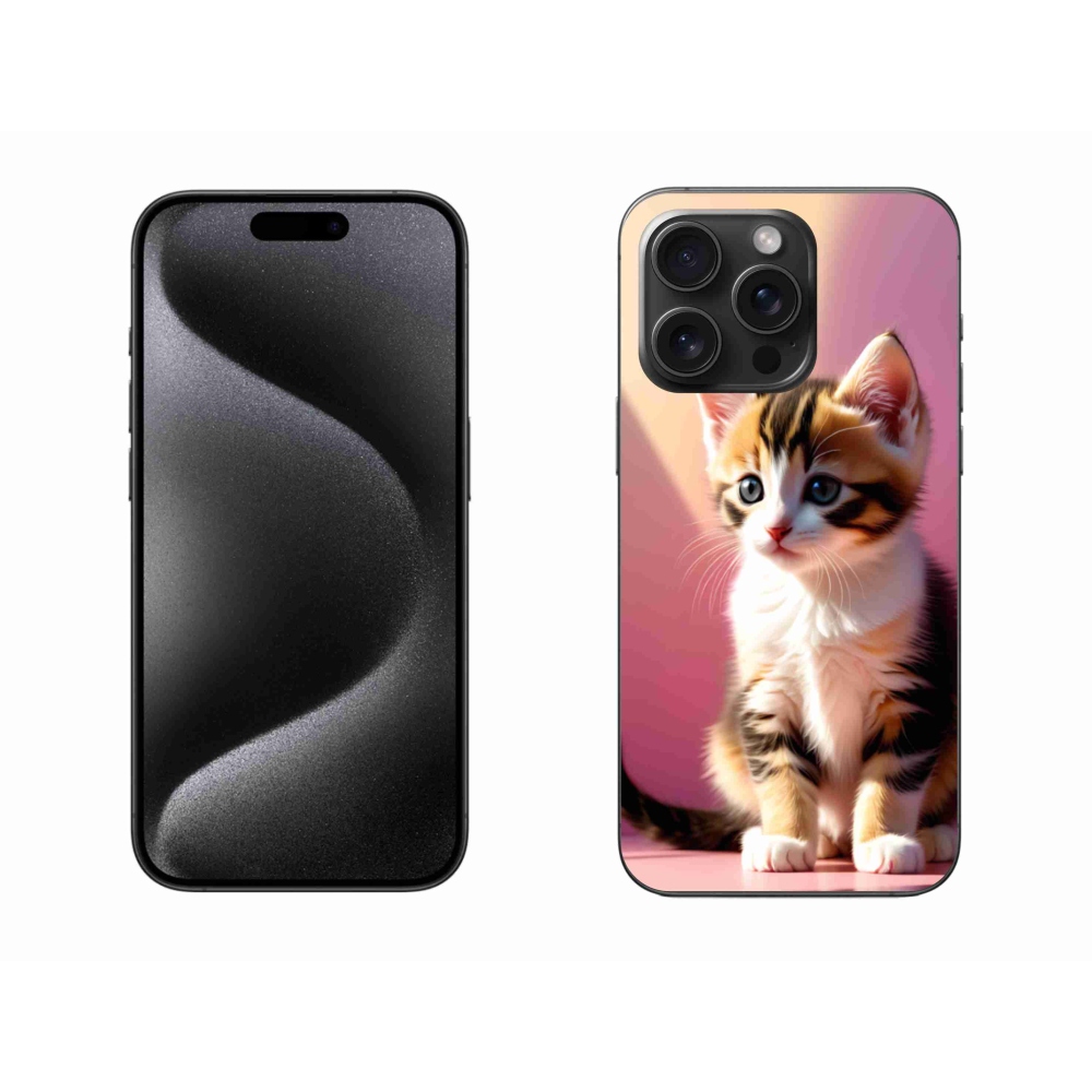 Gélový kryt mmCase na iPhone 15 Pro Max - zvedavé mačiatko 2