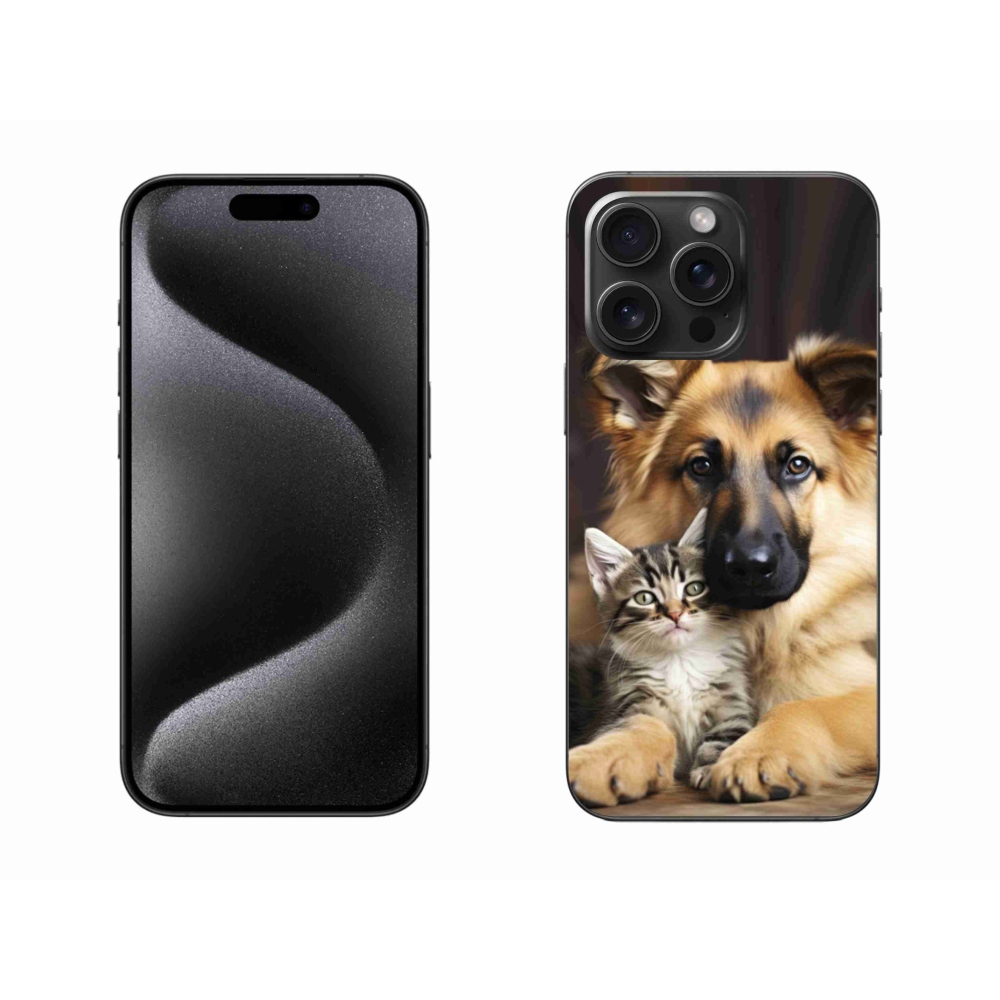 Gélový kryt mmCase na iPhone 15 Pro Max - zvieracie priateľstvo