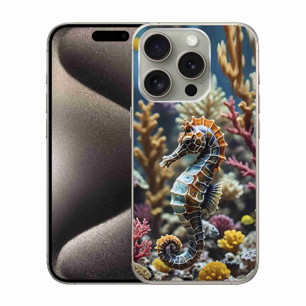 Gélový kryt mmCase na iPhone 15 Pro - morský koník 2