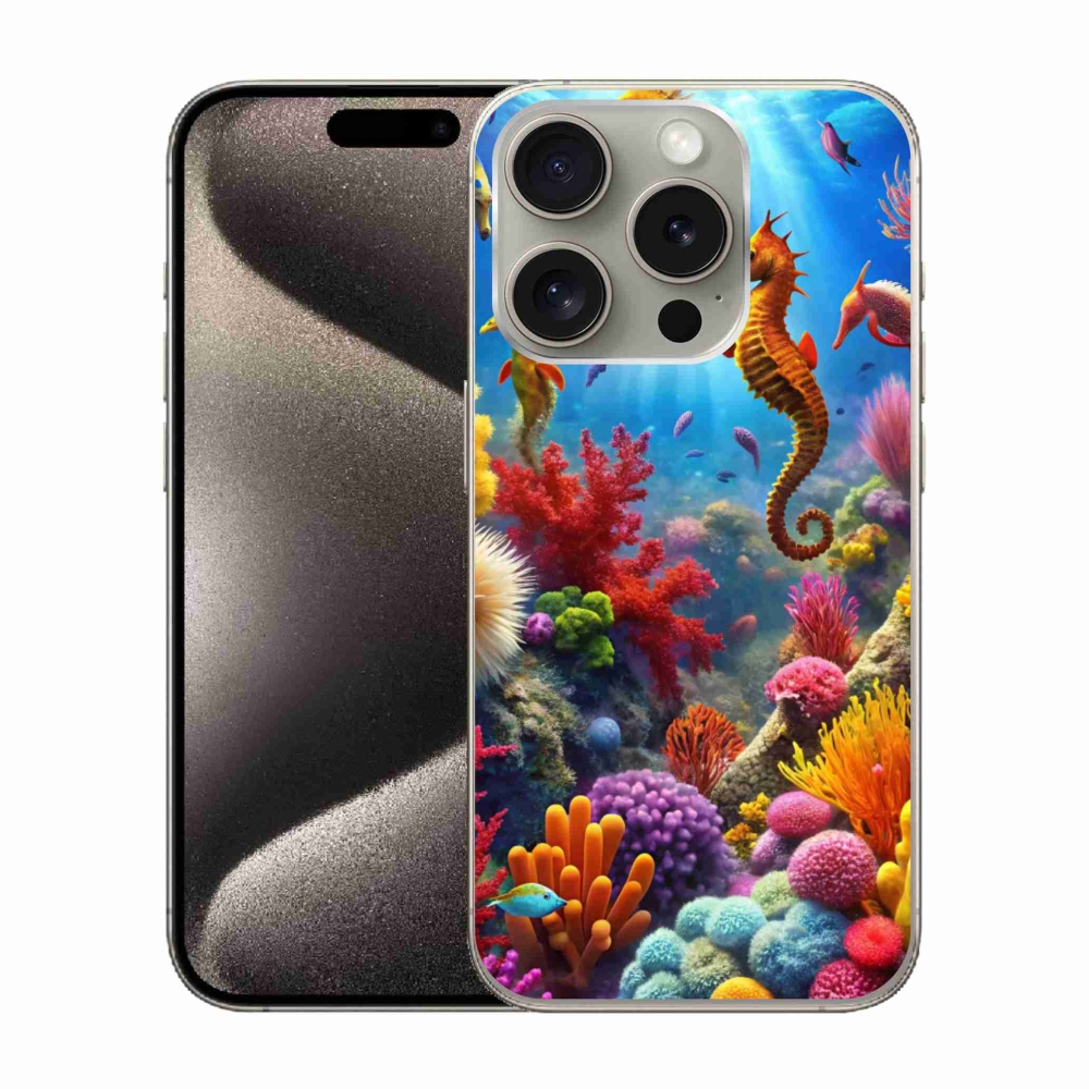 Gélový kryt mmCase na iPhone 15 Pro - morský svet 3
