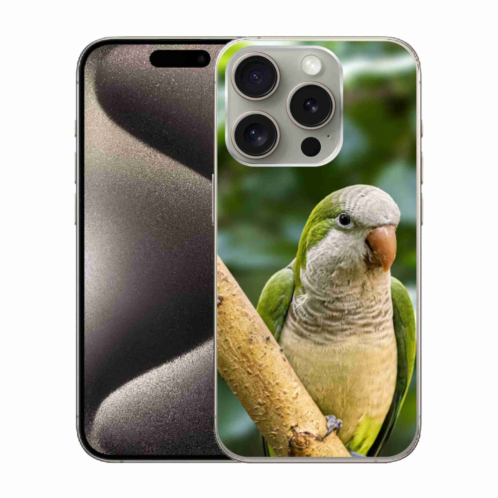 Gélový kryt mmCase na iPhone 15 Pro - papagáj mníšok