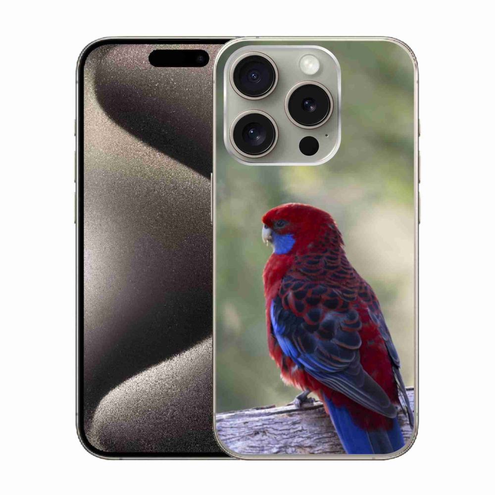 Gélový kryt mmCase na iPhone 15 Pro - papagáj rosela