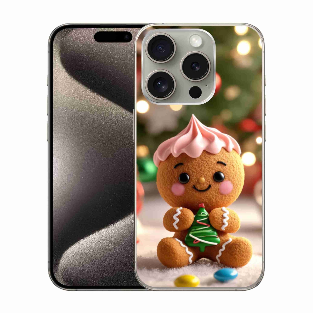 Gélový kryt mmCase na iPhone 15 Pro - perníček