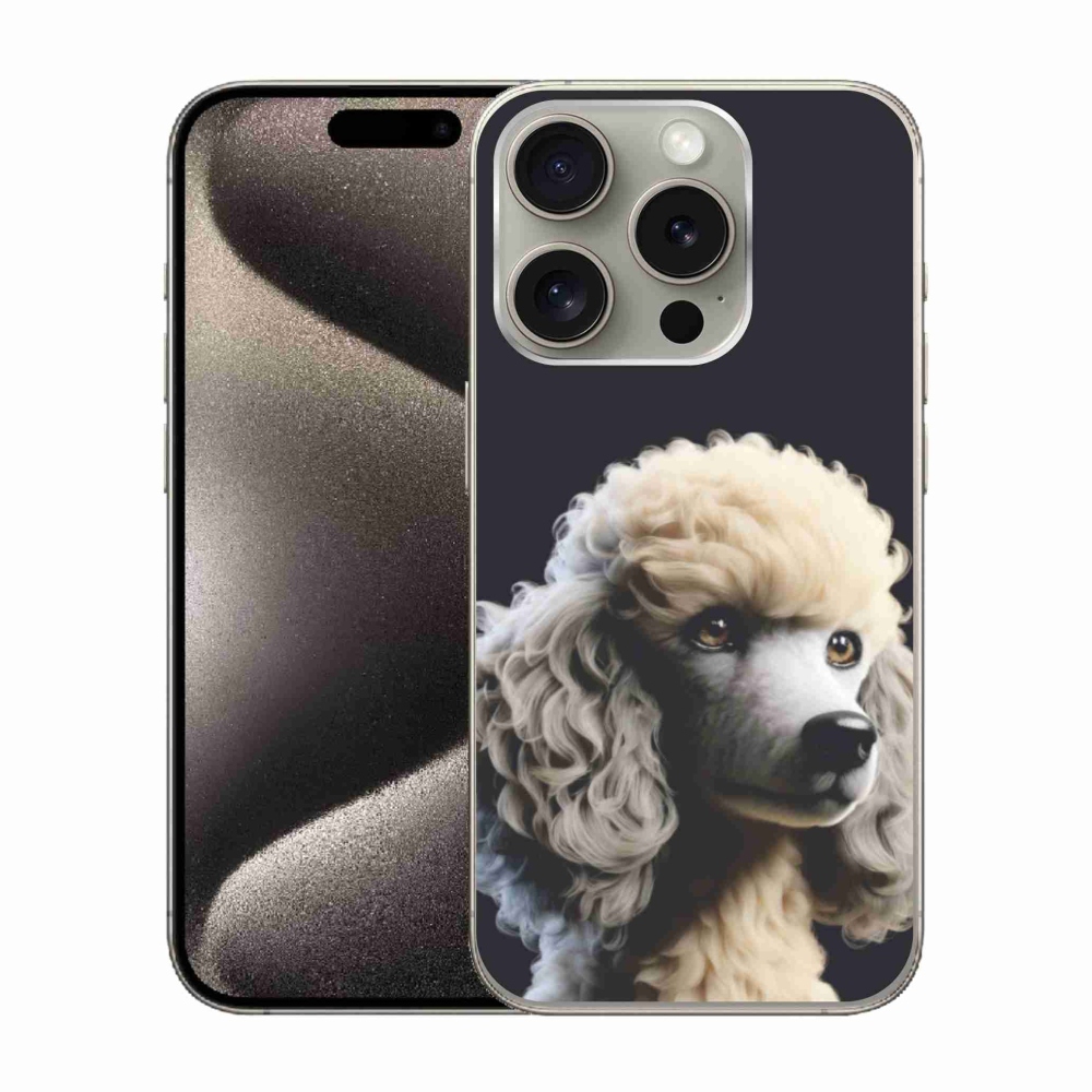 Gélový kryt mmCase na iPhone 15 Pro - pudel