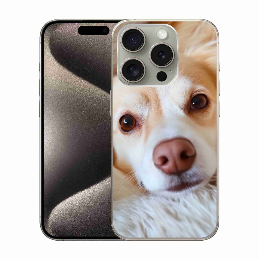 Gélový kryt mmCase na iPhone 15 Pro - Roztomilá čivava