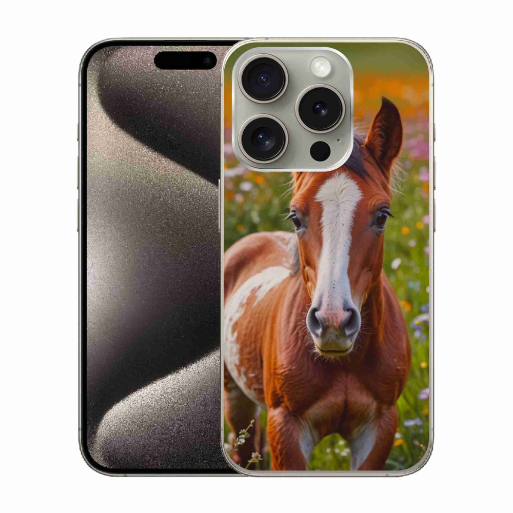 Gélový kryt mmCase na iPhone 15 Pro - roztomilé žriebä
