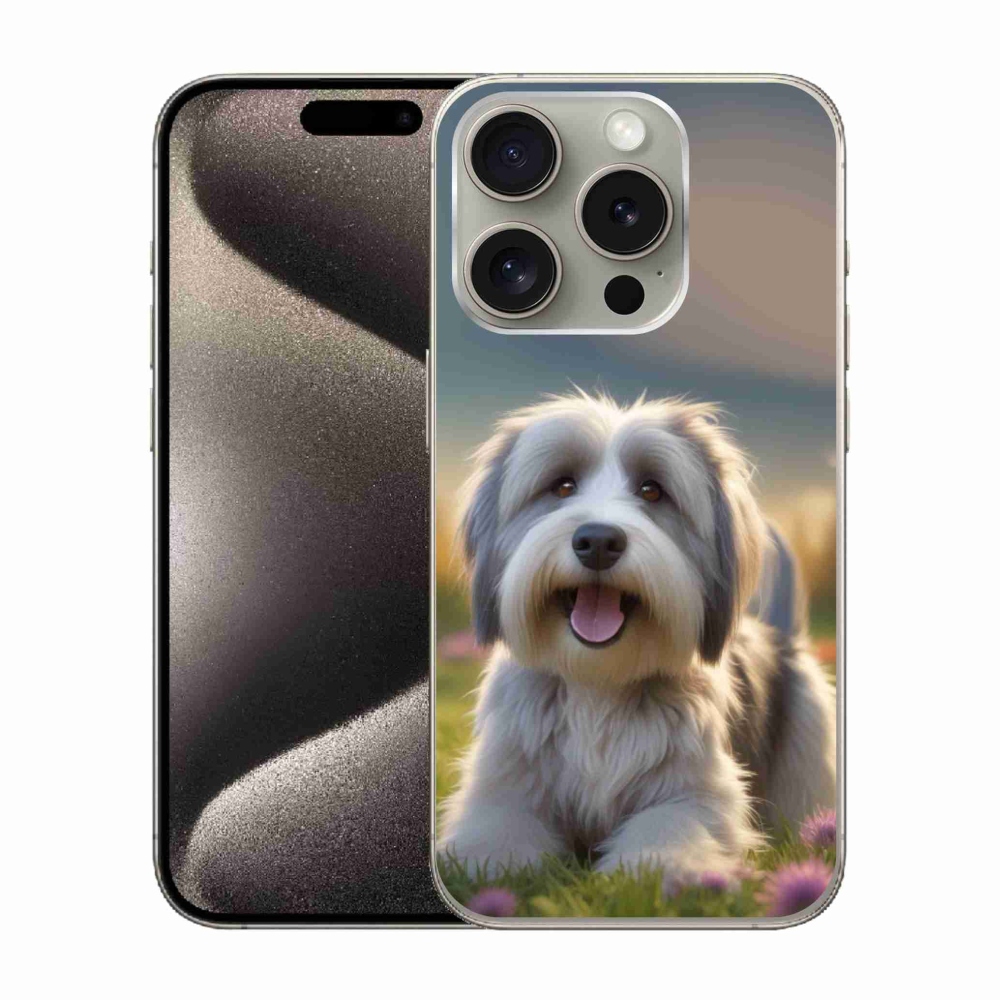 Gélový kryt mmCase na iPhone 15 Pro - roztomilý havanský psík
