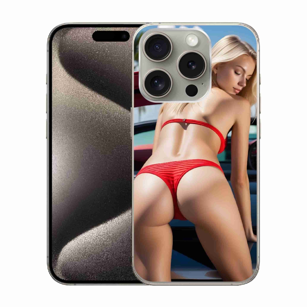 Gélový kryt mmCase na iPhone 15 Pro - sexy žena 2