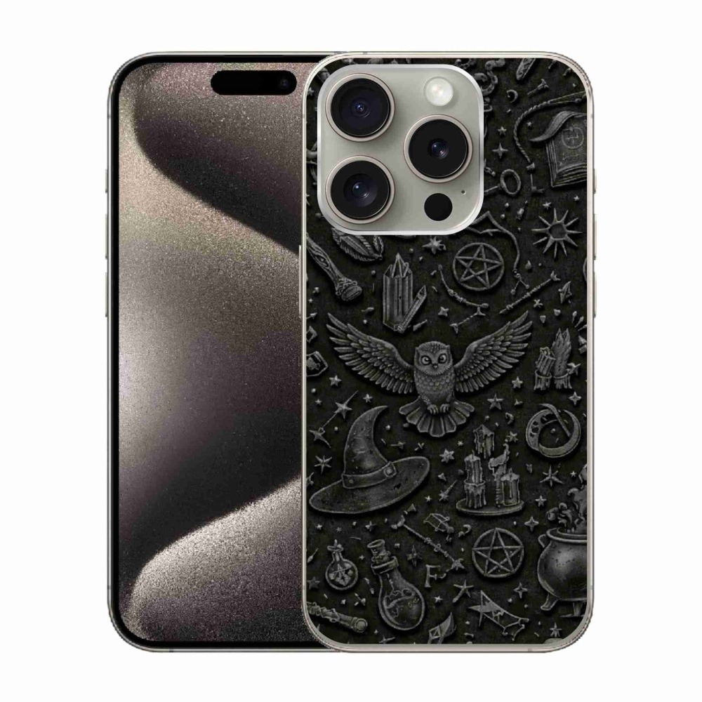 Gélový kryt mmCase na iPhone 15 Pro - tmavý magický svet