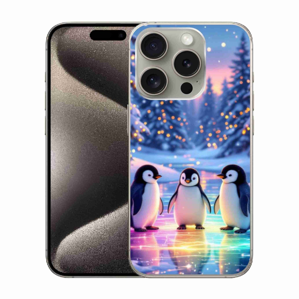 Gélový kryt mmCase na iPhone 15 Pro - tučníci