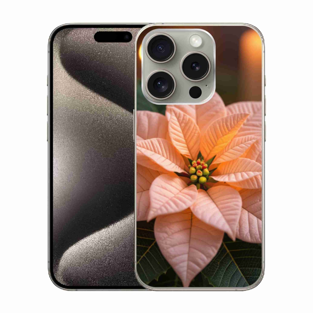 Gélový kryt mmCase na iPhone 15 Pro - vianočná hviezda