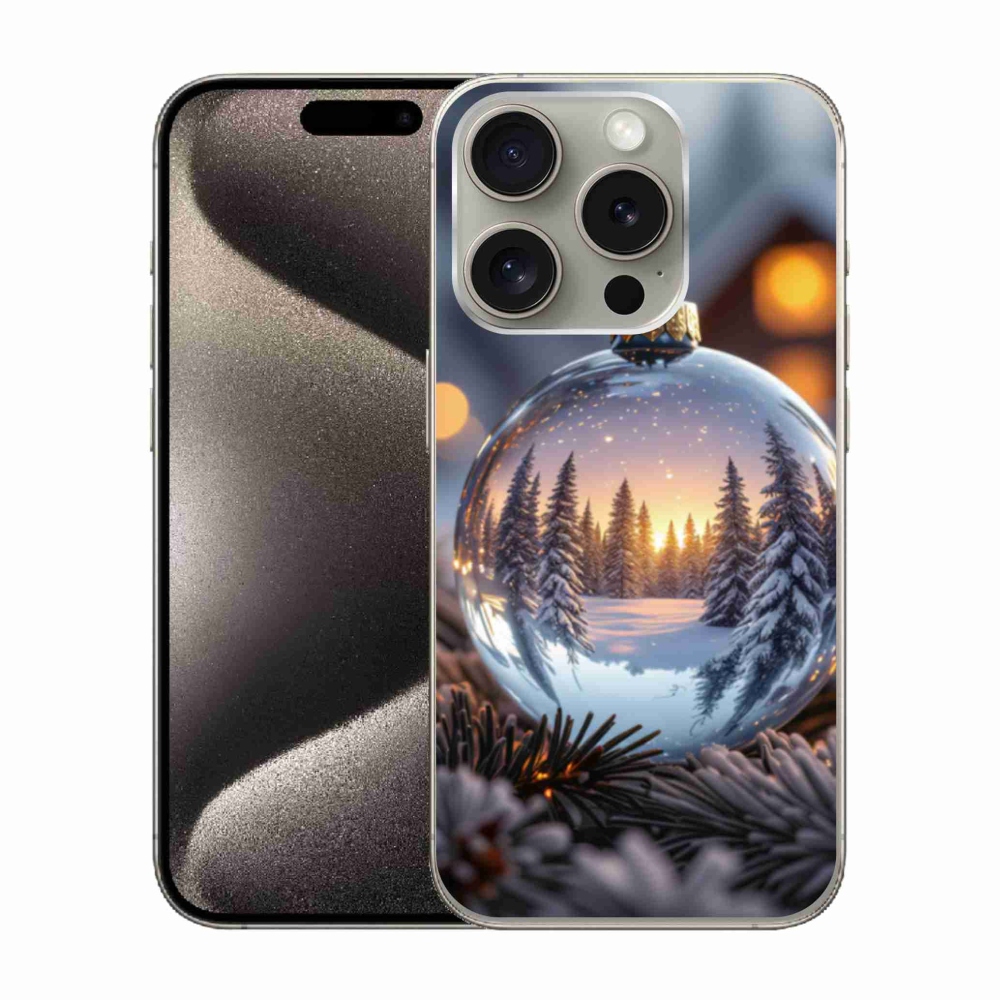 Gélový kryt mmCase na iPhone 15 Pro - vianočná ozdoba