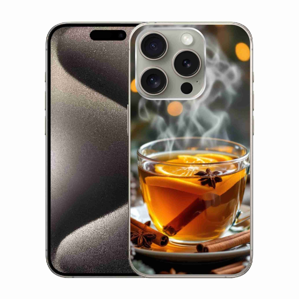 Gélový kryt mmCase na iPhone 15 Pro - vianočný punč