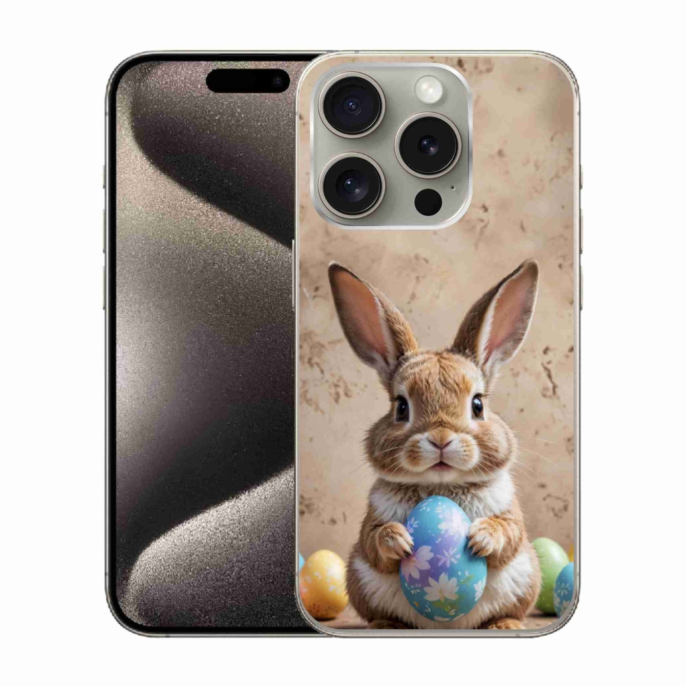 Gélový kryt mmCase na iPhone 15 Pro - veľkonočný zajačik