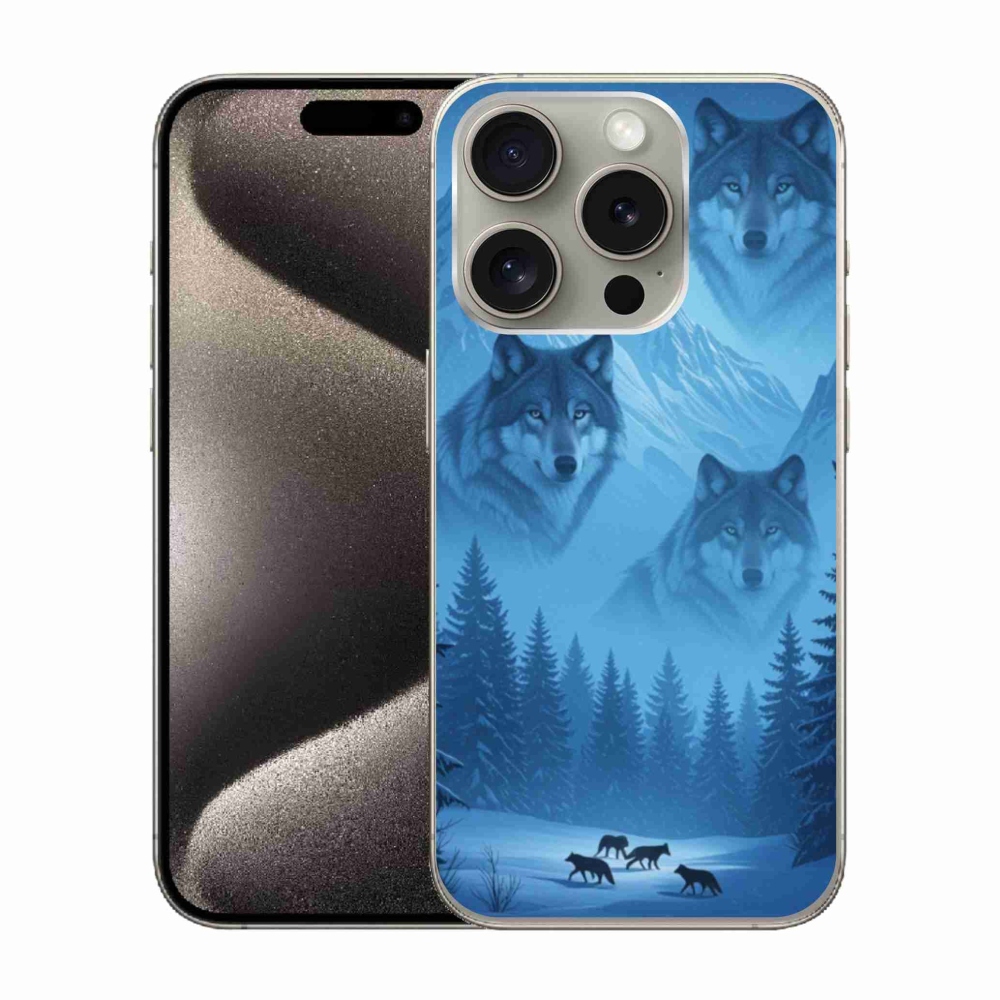 Gélový kryt mmCase na iPhone 15 Pro - vlčia svorka
